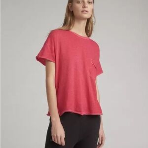 Rag & Bone Women’s Vintage Crew Neck Slub Tee in Bright Rose